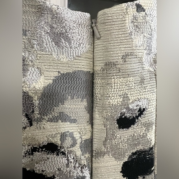 Reiss  Melba Metalic Jacquard A Line Dress  - Size 8 - Picture 6 of 10
